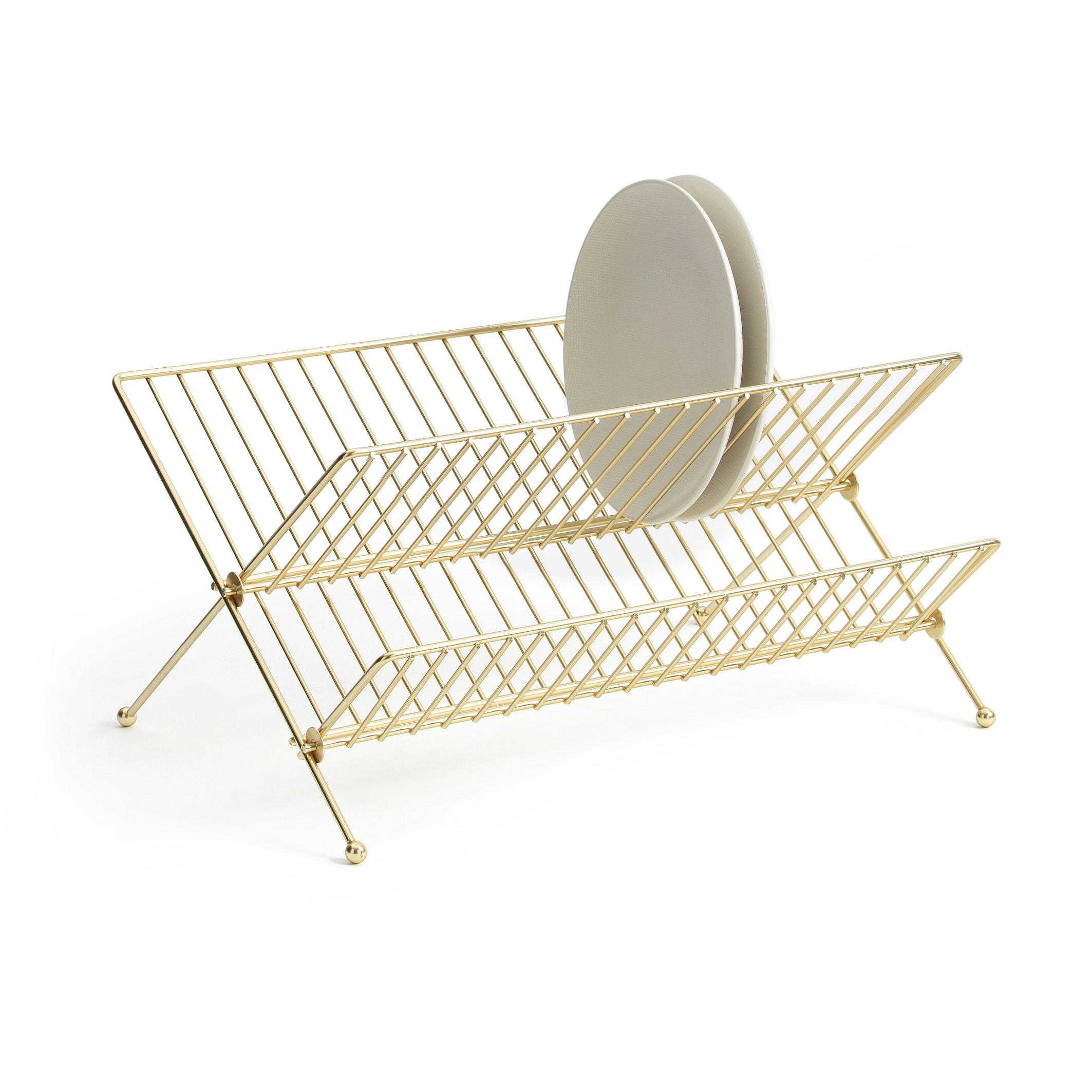 Egouttoir en inox finition doré, Idina