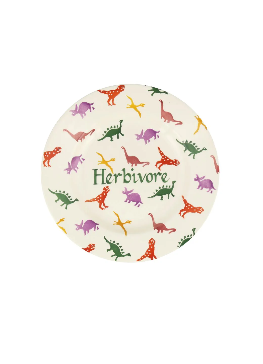 Personalised Dinosaur Medium Dinner Plate, 8.5 Inch