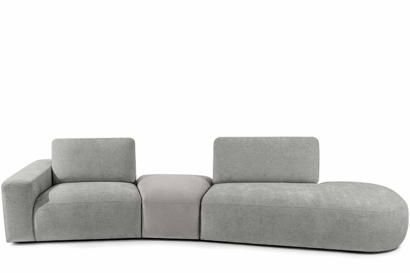 KONSIMO ZUCCO Narożnik do salonu prawy nowoczesny 350 cm, tkanina szenil