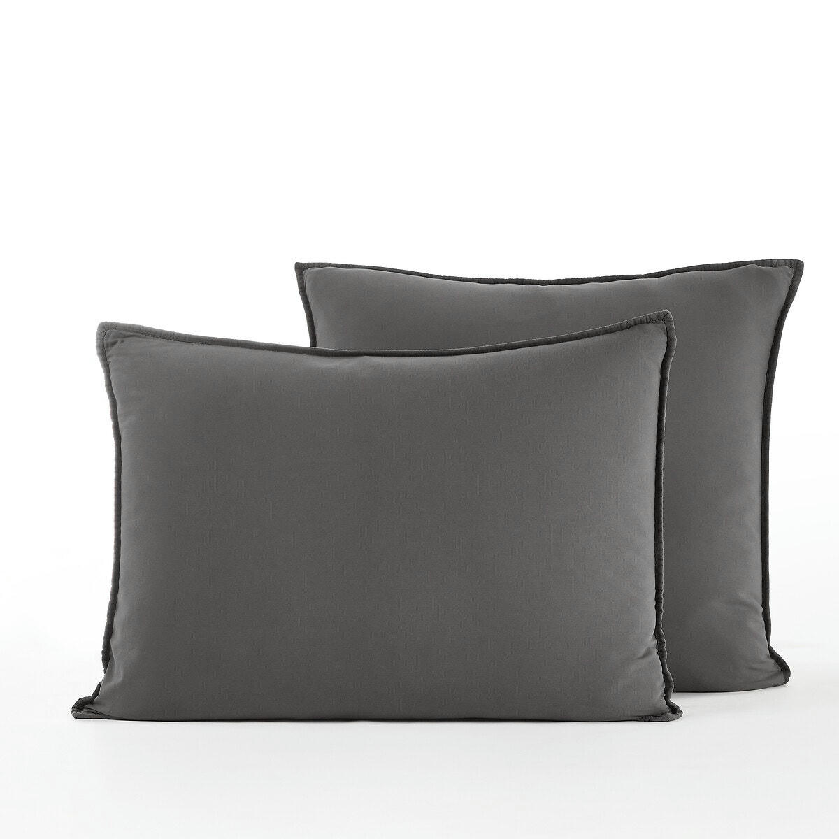 Taie d'oreiller coton et lin effet used, Elton