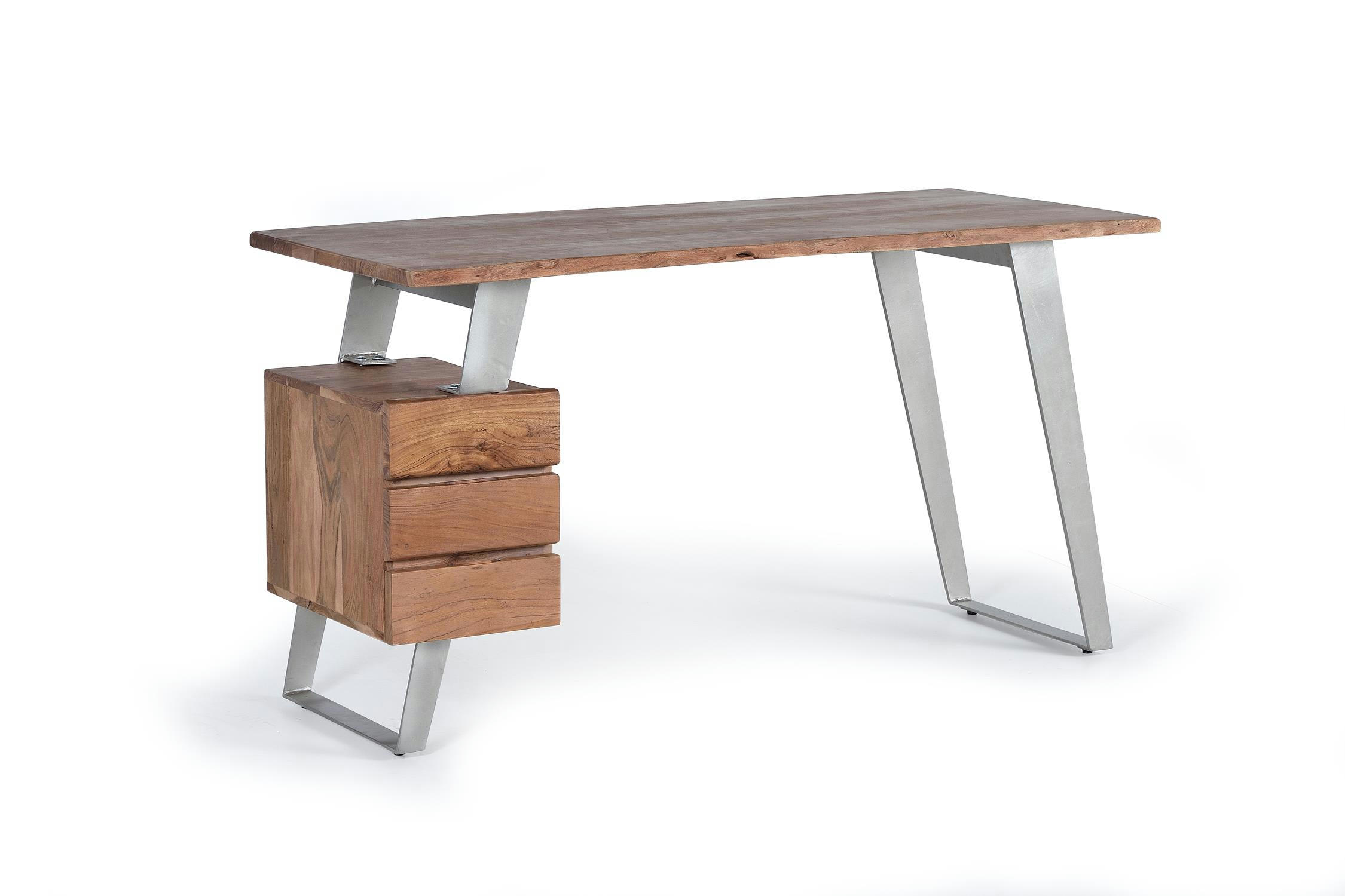 - Bureau en bois de manguier et métal