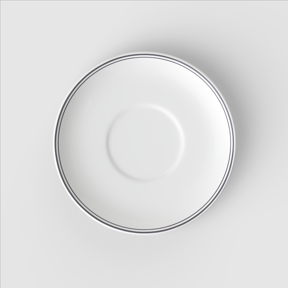 Design Naif Cappuccino cup saucer - Multi-colored, 6.7'', Premium Porcelain