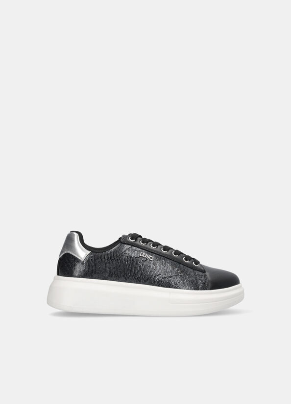 Sneakers platform con logo