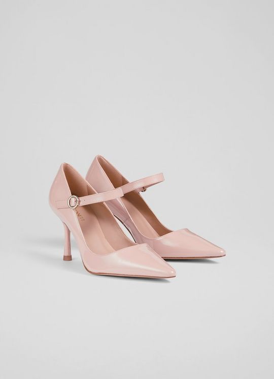 Camille Blush Pink Patent Mary-Jane Courts