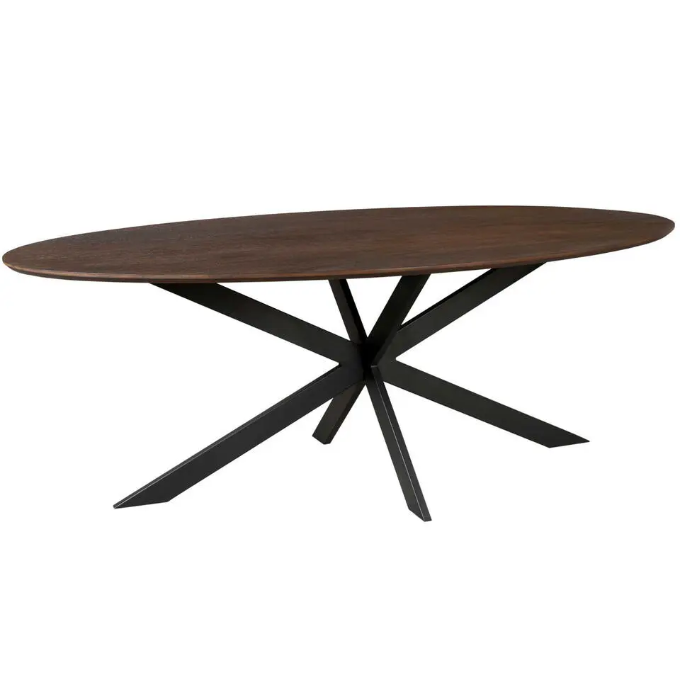 Eettafel Ovaal Bruin Hout - 240x110x76cm - Ferris