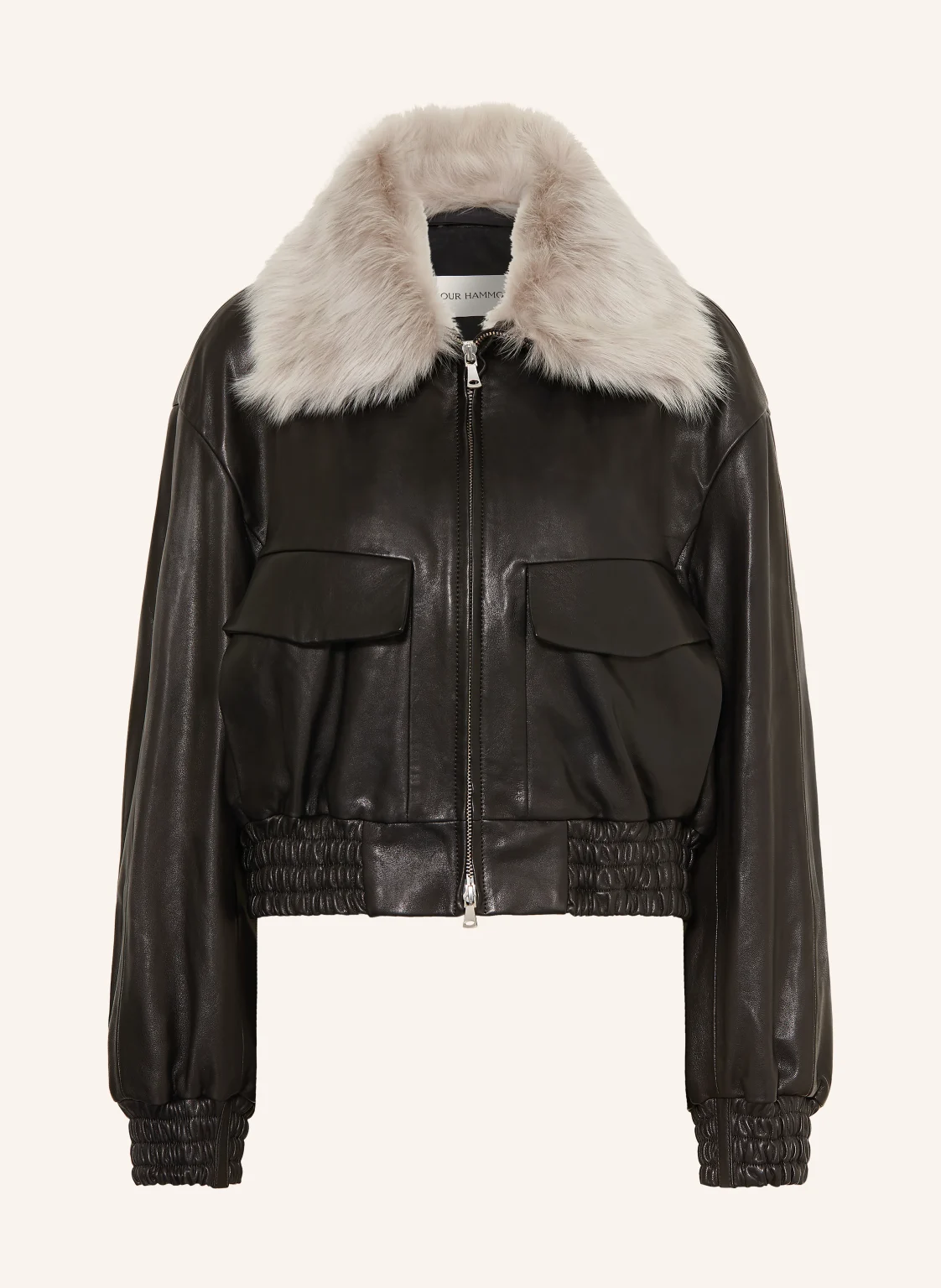 NOUR HAMMOUR Lederjacke ELLERY mit abnehmbarem Kragen
