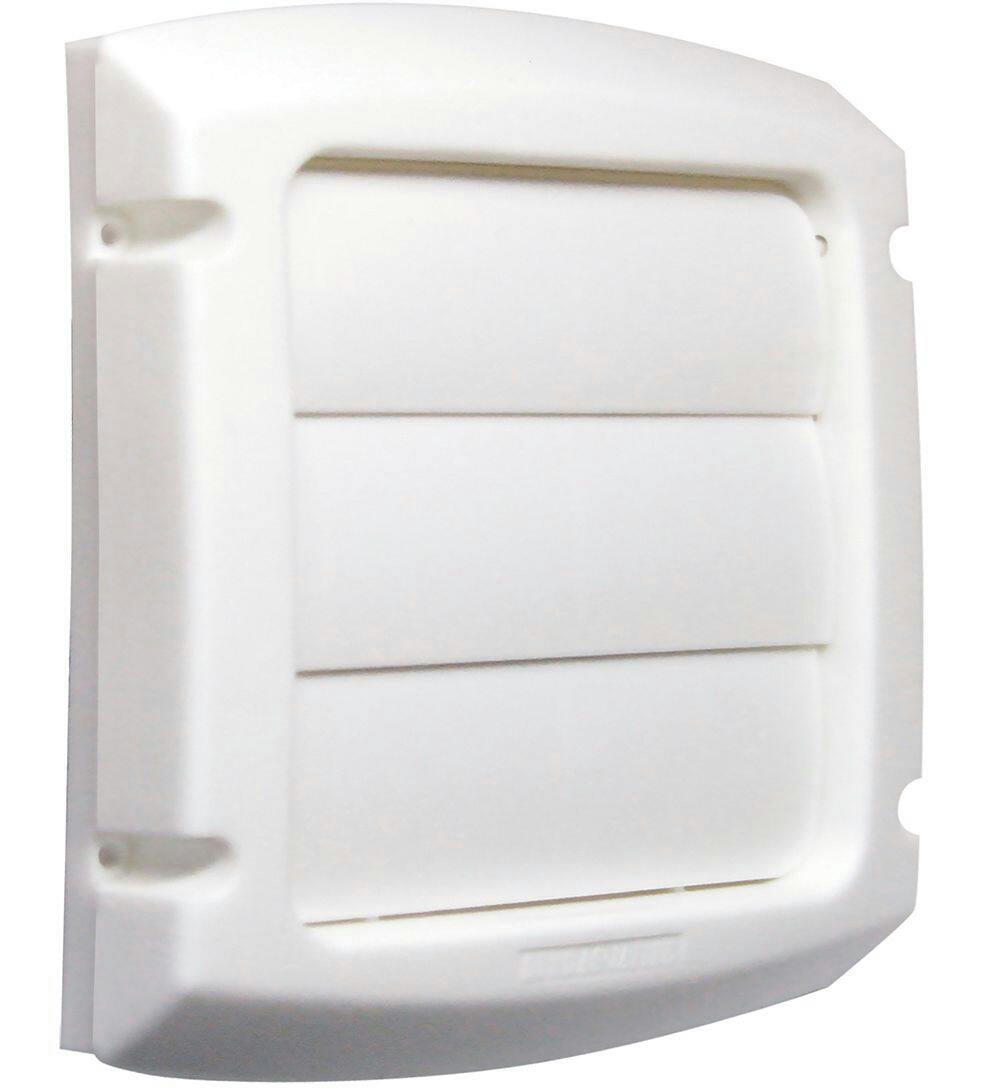 Dundas Jafine LC4WXZW ProVent Louvered Exhaust Cap, UV-Resistant, White, 4-in