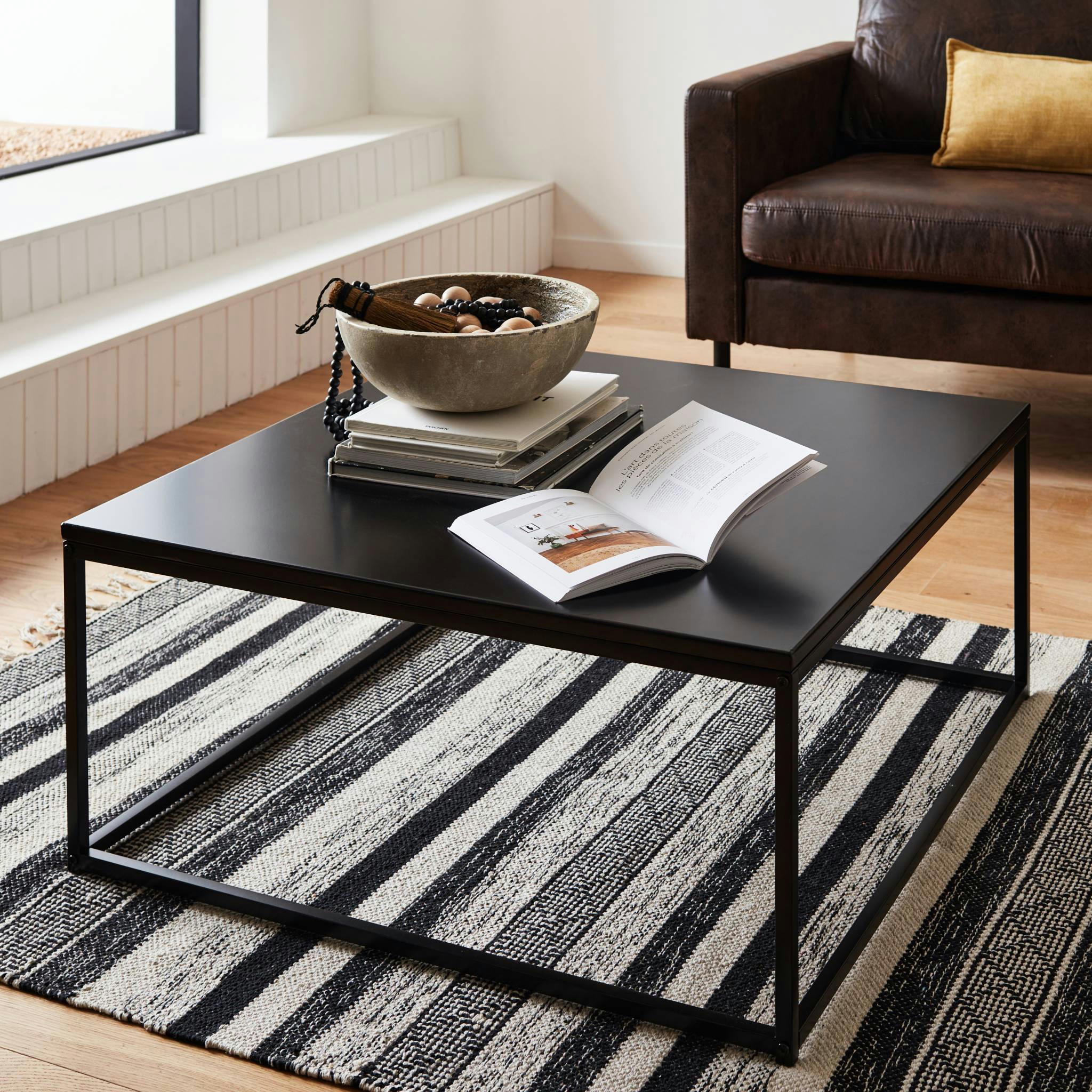 INDUSTRIELLE - Table basse, design industriel, structure métal