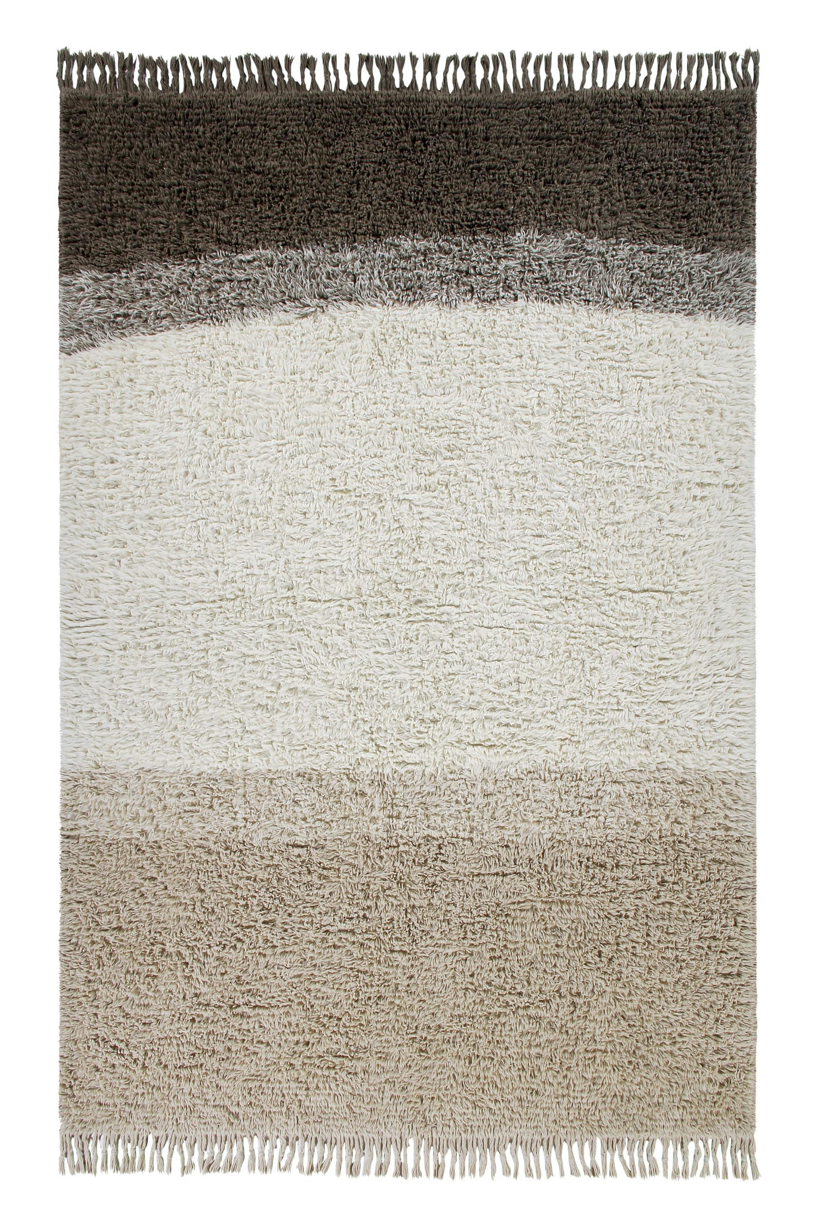 FREE YOUR SOUL - Tapis lavable en laine marron 140x200