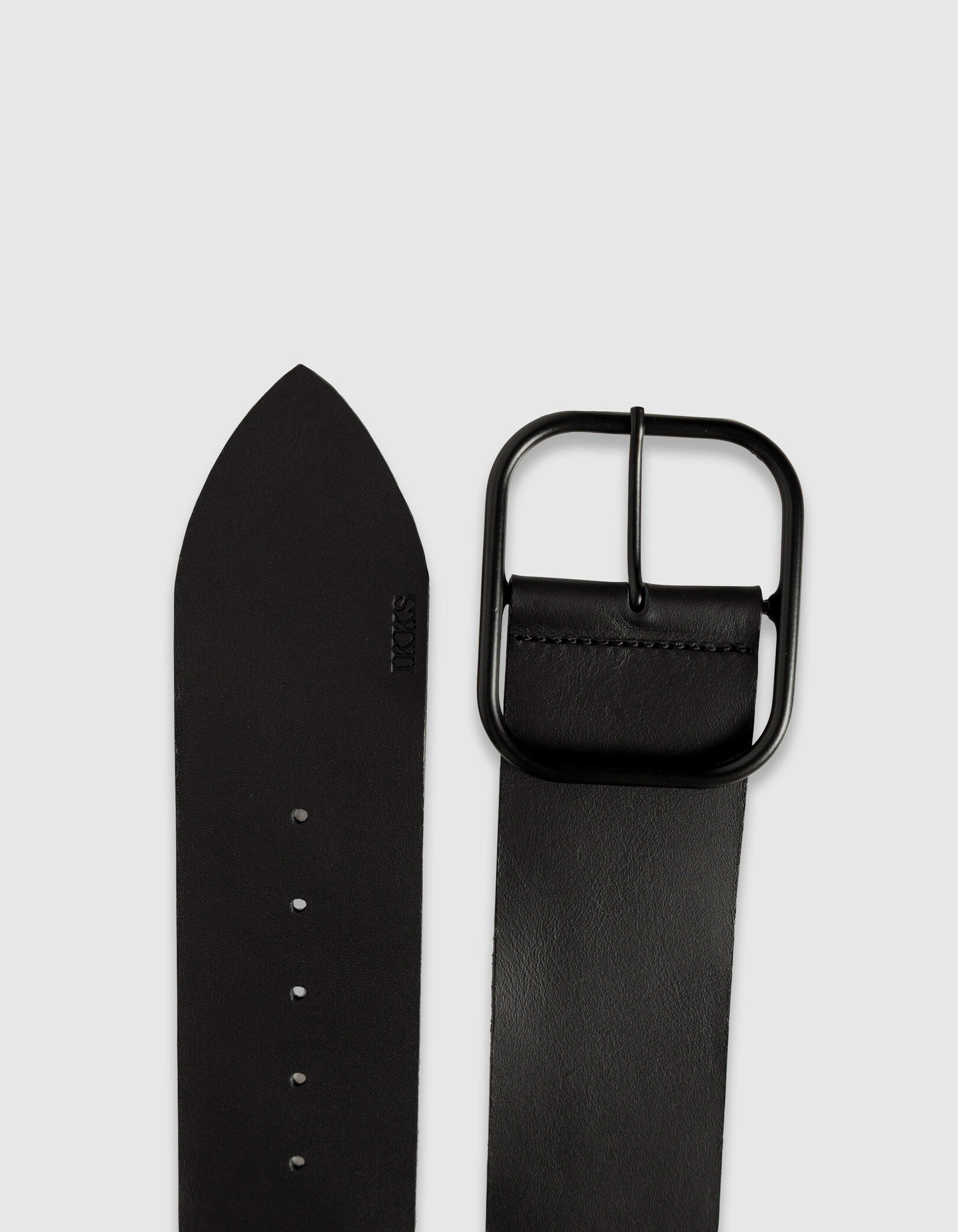 Ceinture large noire cuir boucle noire Femme