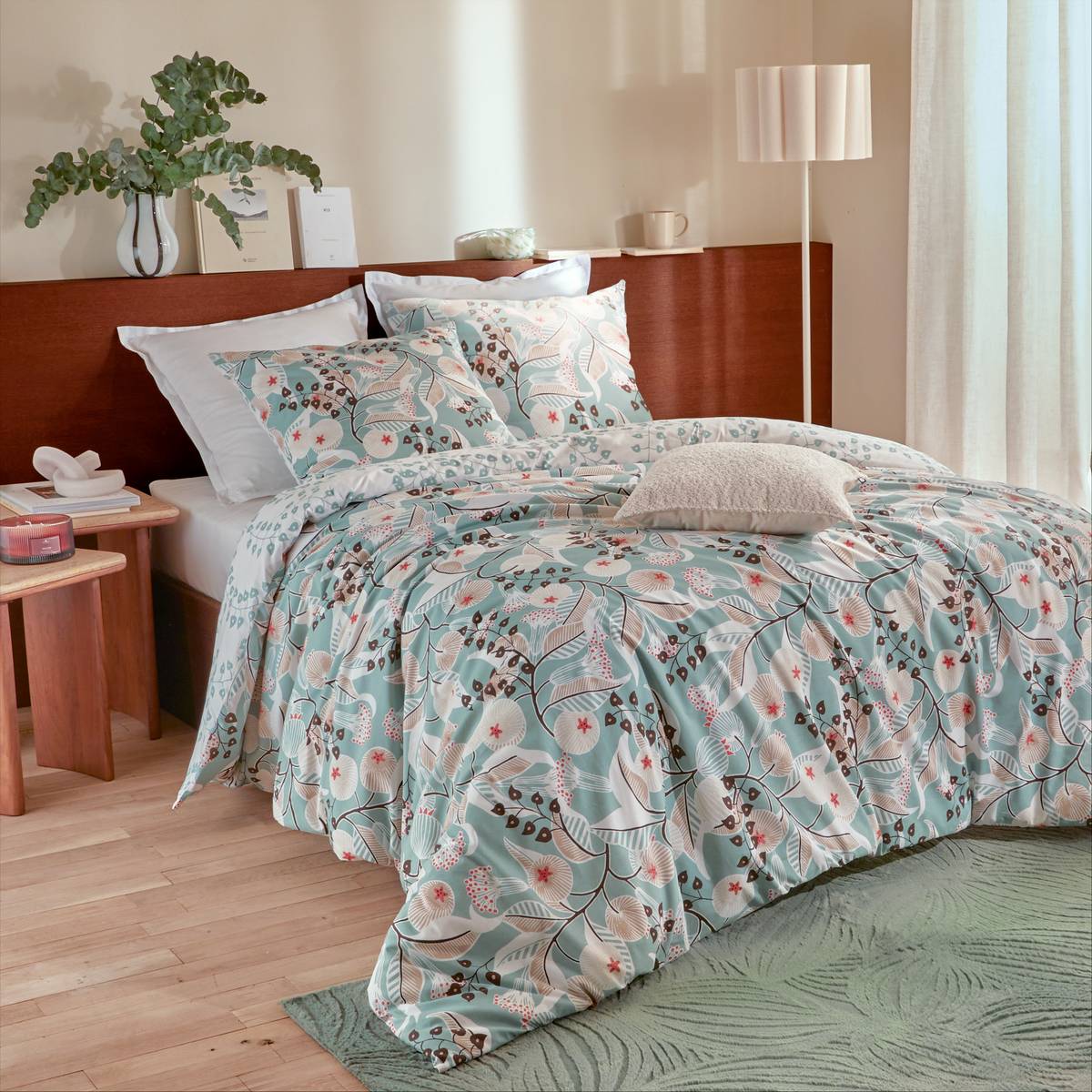 "Marine Vegetation" Bedding Set Celadon Green, 240x220 cm