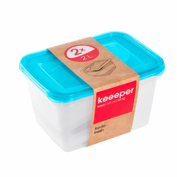 Frischhaltedosen-Set »Fredo Fresh«, 2x2,0L rechteckig fresh blue