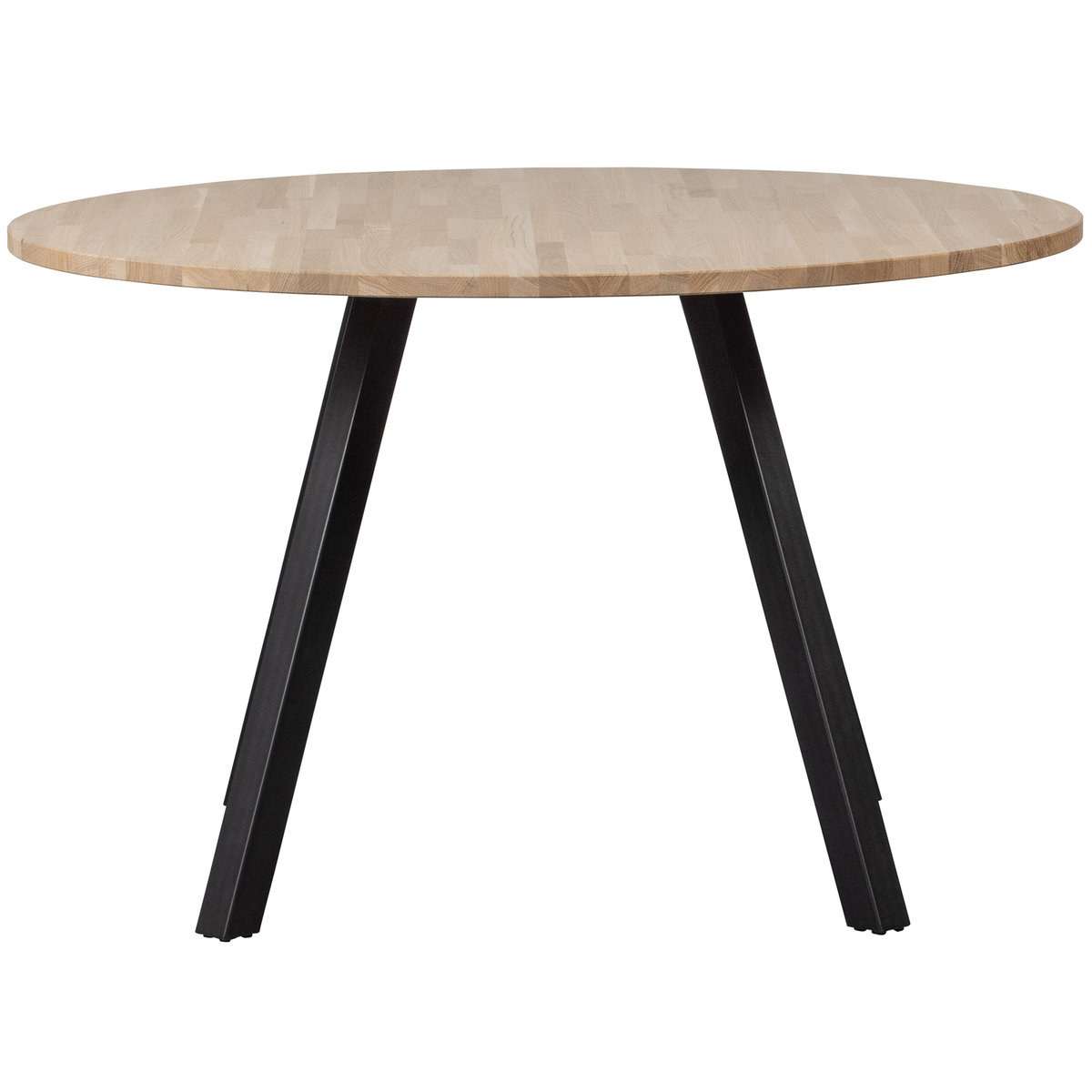 WOOOD tafel rond met 2-standen poot Tablo - Eiken/Metaal - 75x120x120