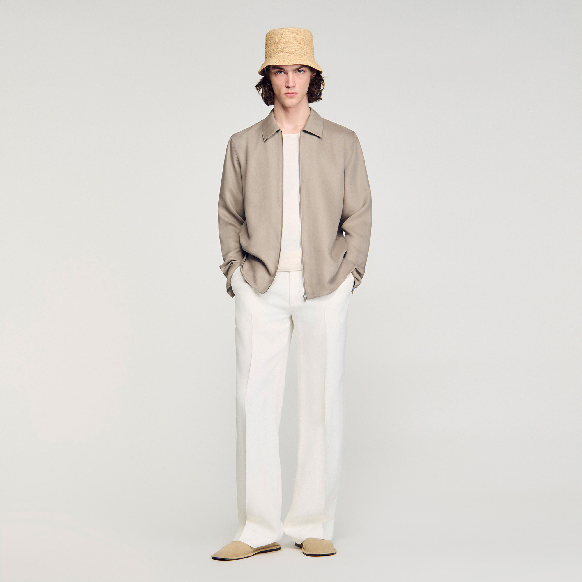 Chemise fluide zippée
