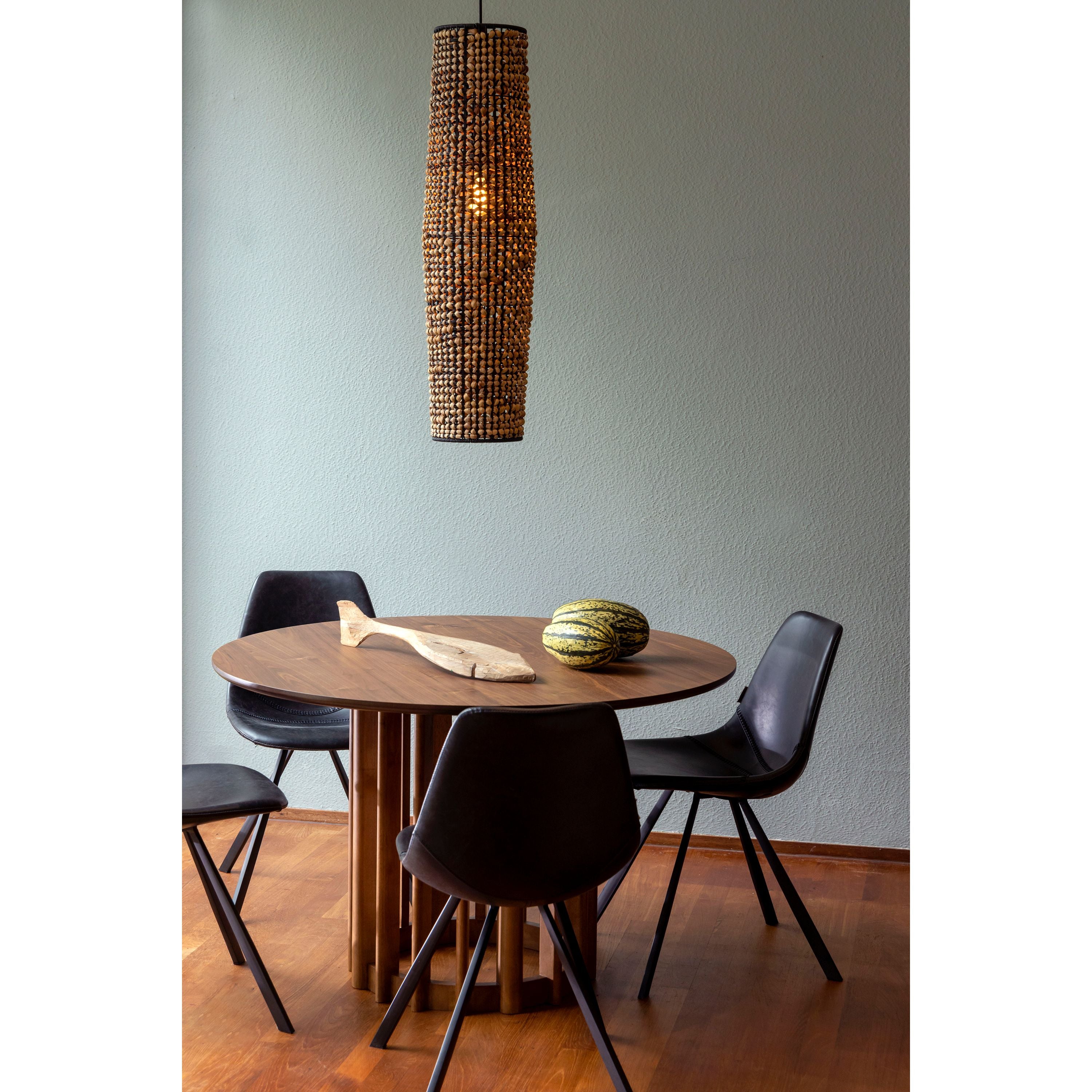 Dutchbone Barlet Eettafel Rond 120 cm Hout Walnoot - Bruin