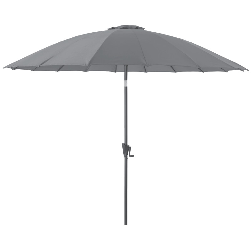 Parasol droit inclinable Pagode cendré Ø 300 cm