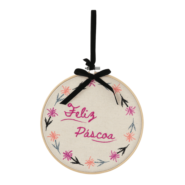 ADORNO DE PAREDE FELIZ PÁSCOA 21 CM PASCOQUETTE