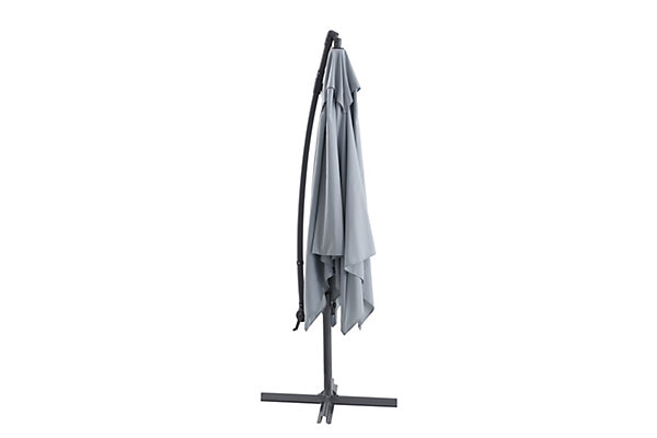 Parasol déporté carré inclinable Cabruna 2,5 x 2,5 m couleur gris