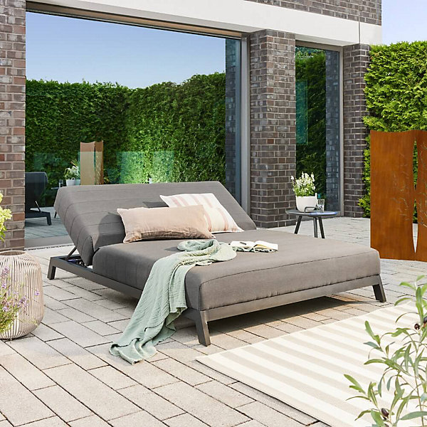 - Bain de soleil avec dossier inclinable VALENCIA - 203 x 144 cm