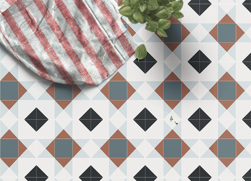 Modny winylowy dywan Geometryczne romby 60 x 90 cm