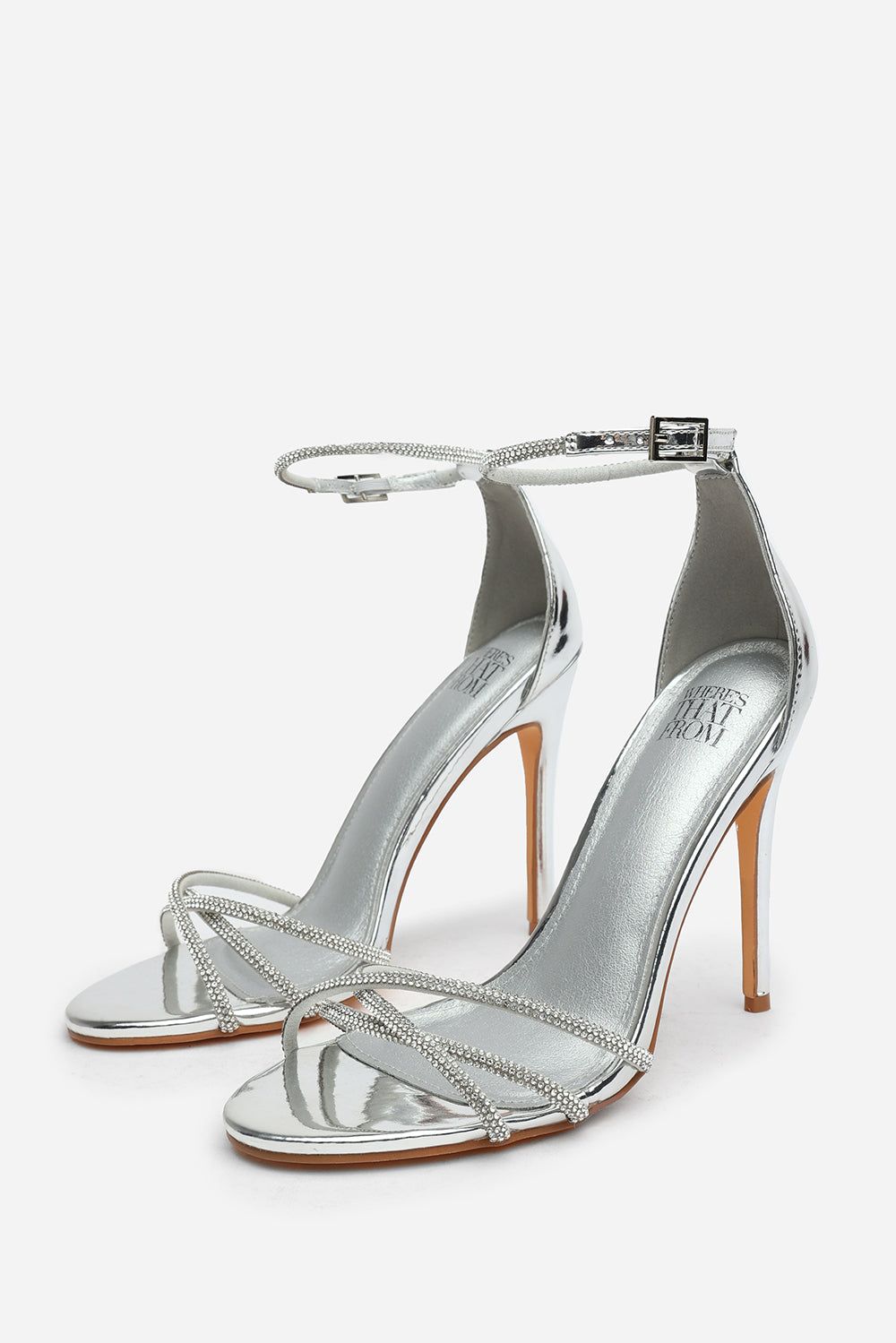 Where's That From Quinley' Embellished Strappy Stiletto Heels