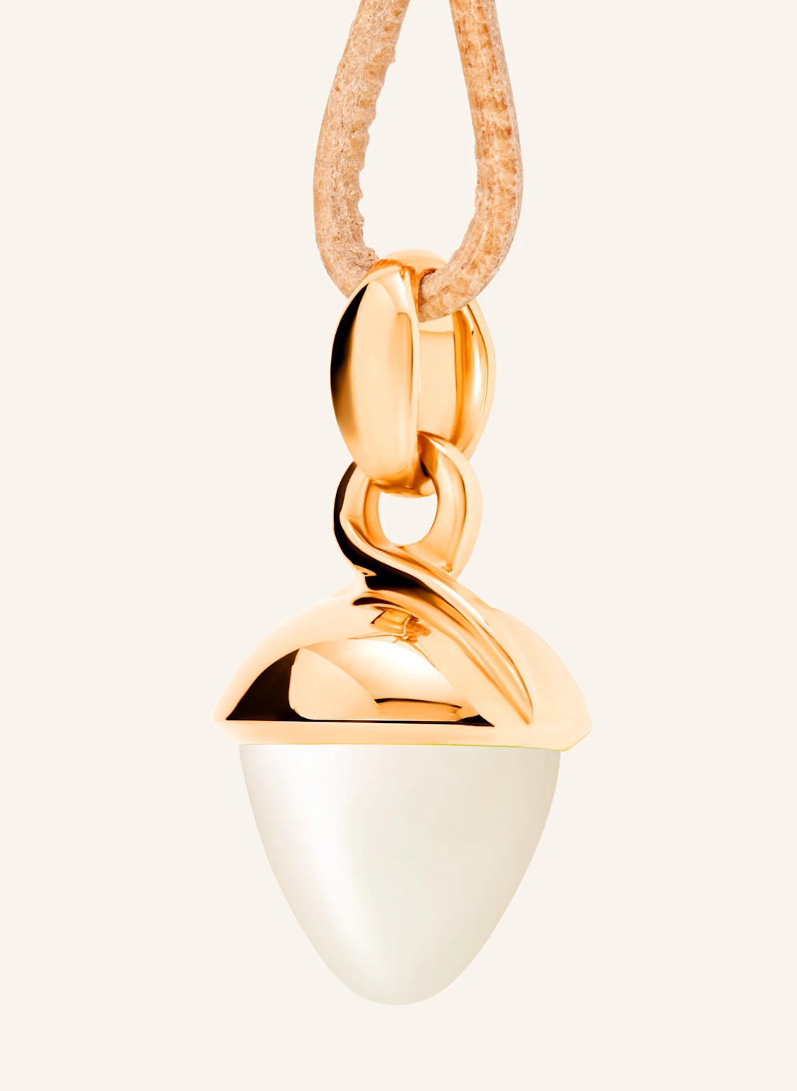 TAMARA COMOLLI Anhänger PENDANT MIKADO BOUQUET MOONSTONE SAND/WHITE aus 18K Roségold mit sand Mondstein