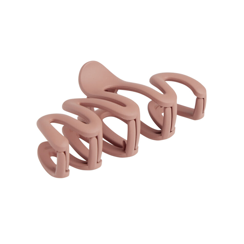 Pince à cheveux forme zig zag unie mate L8cm (3 modèles)
