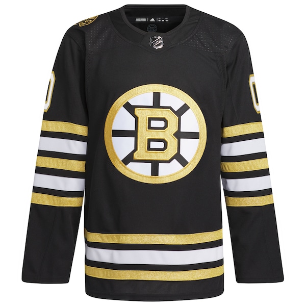 Boston Bruins adidas   100th Anniversary Primegreen Authentic Custom Jersey - Black