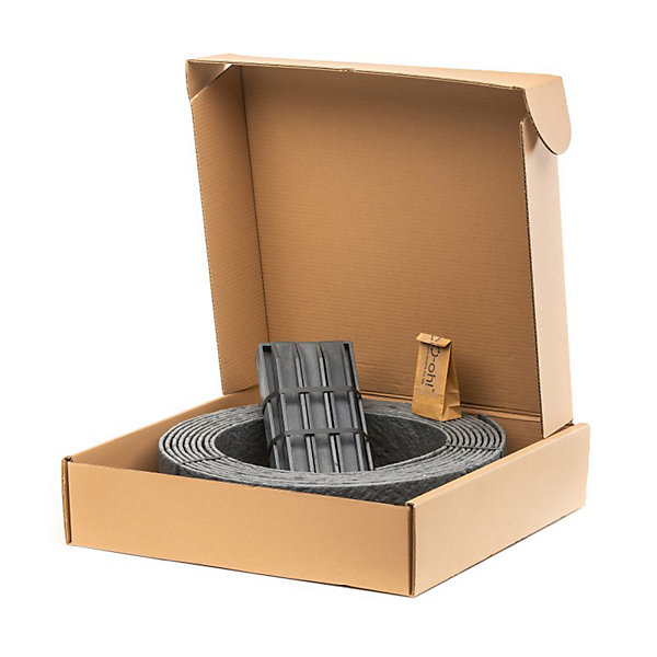 Pack Ecolat bordure de jardin rouleau 12 m   10 ECOPIC - Gris