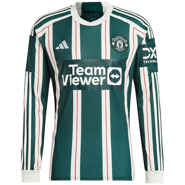 Hannibal Mejbri Manchester United adidas Long Sleeve Replica Player Jersey – Green