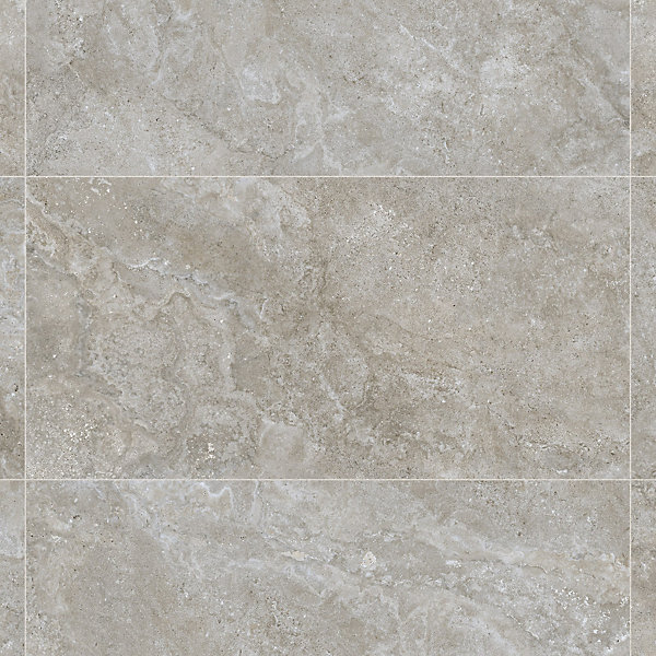 Carrelage effet Travertin Gris Marron 151x75,5x0,9 cm In&Out Castorel - Sol et mur intérieur et Sol extérieur (vendu par carton de
