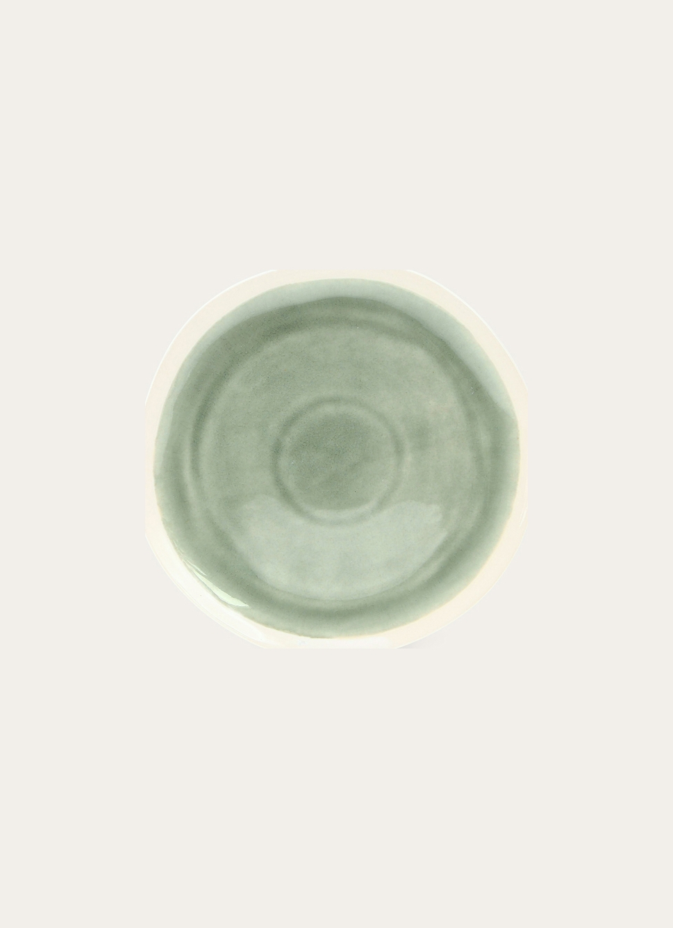 SALADIER EN GRÈS RÉACTIF VERT DE GRIS