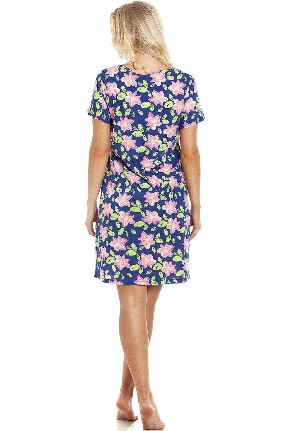 Camille Lilly Floral Print Cotton Summer Nightshirt