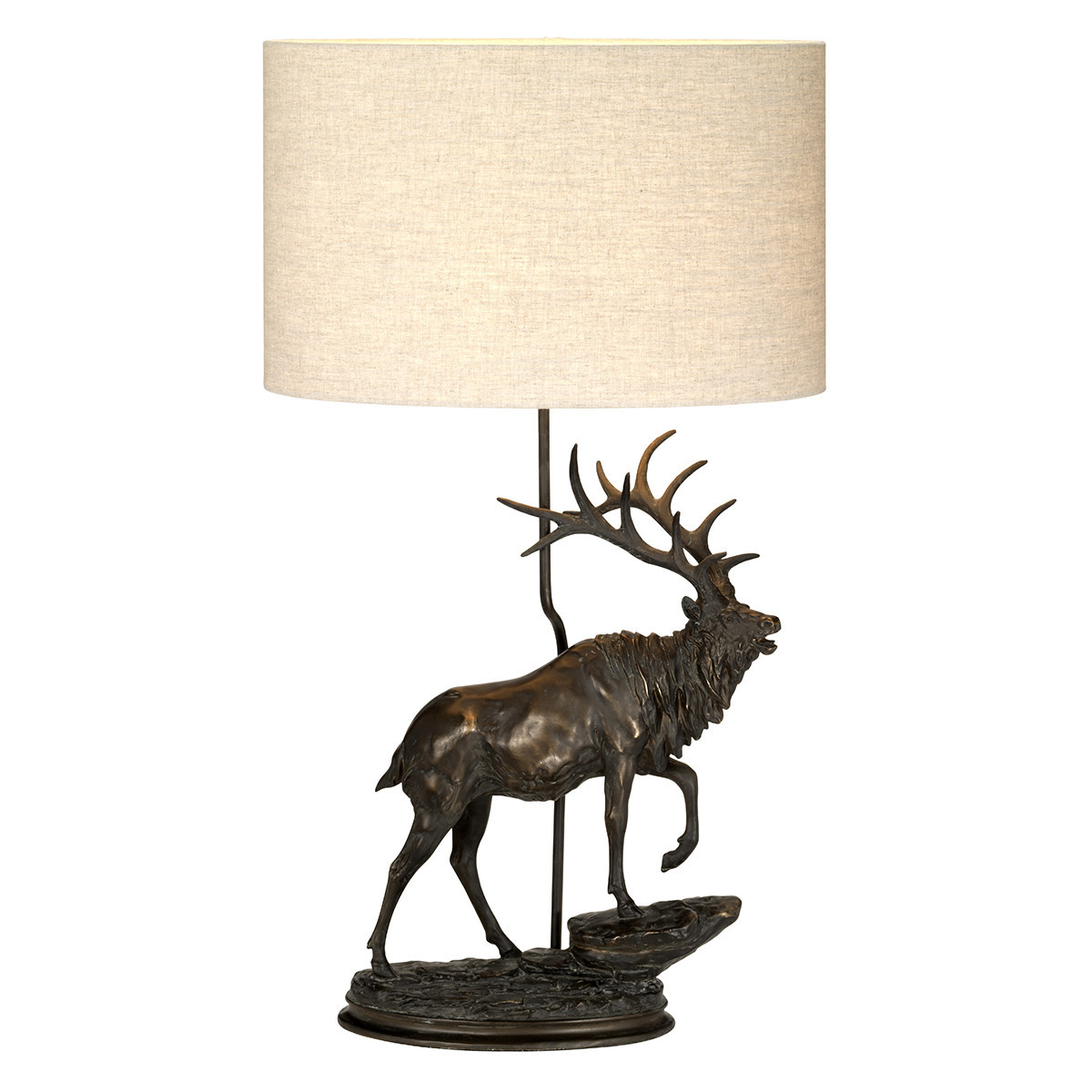 Lampa stołowabrązowo-beżowa Angus 1xE27x40W wys:80cm Designer's Lightbox