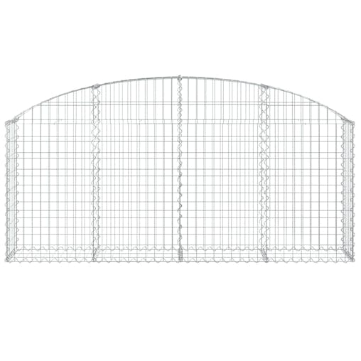 NNEVL Arched Gabion Basket 200x30x80/100 cm Galvanised Iron