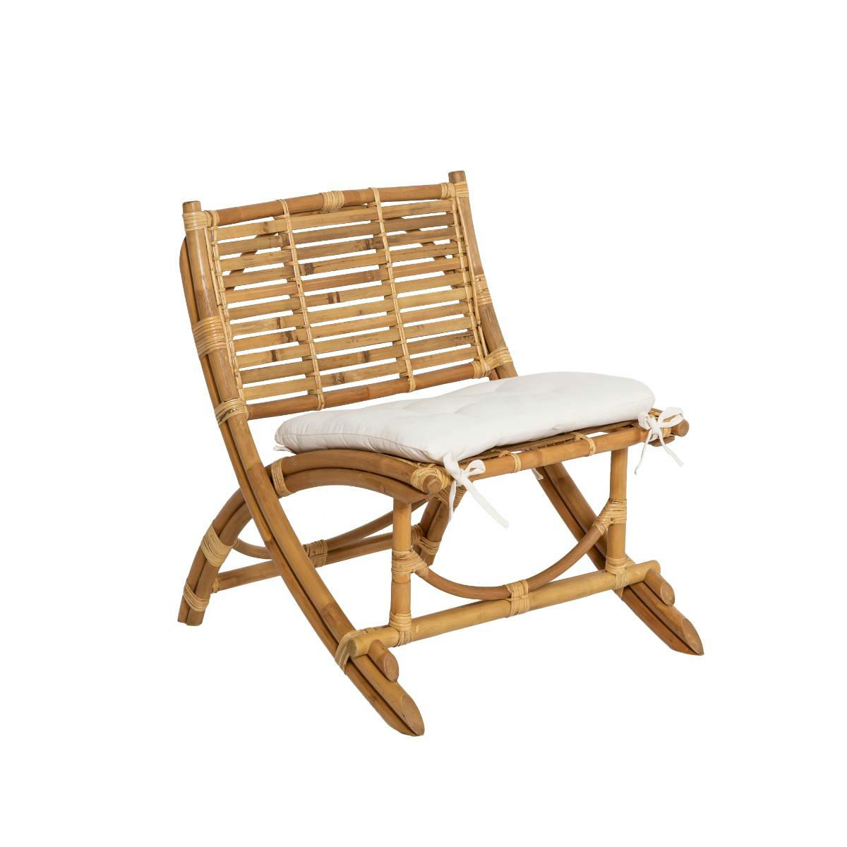 MAYEUL - Fauteuil en rotin marron 65 cm