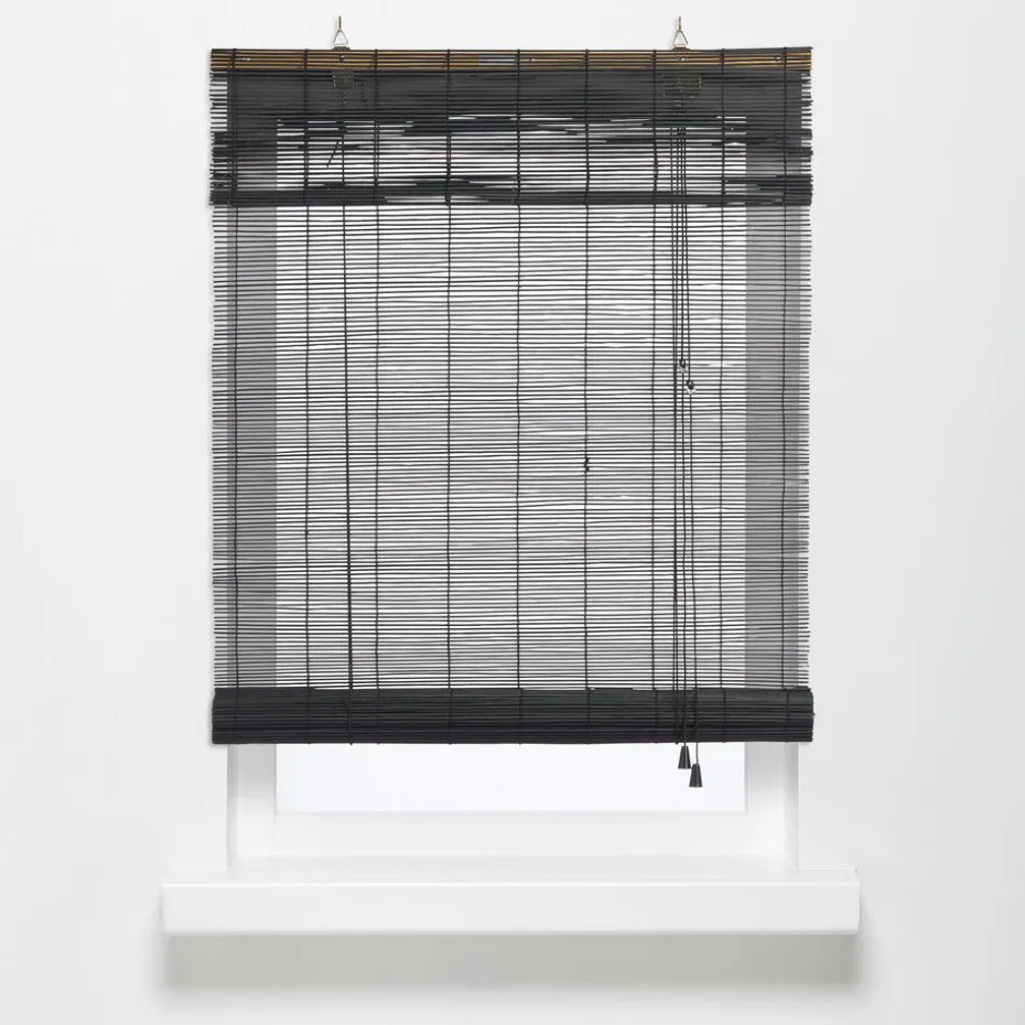 Kwantum Rolgordijnen | Rolgordijn Bamboe Zwart 100×220 Cm 100X220CM