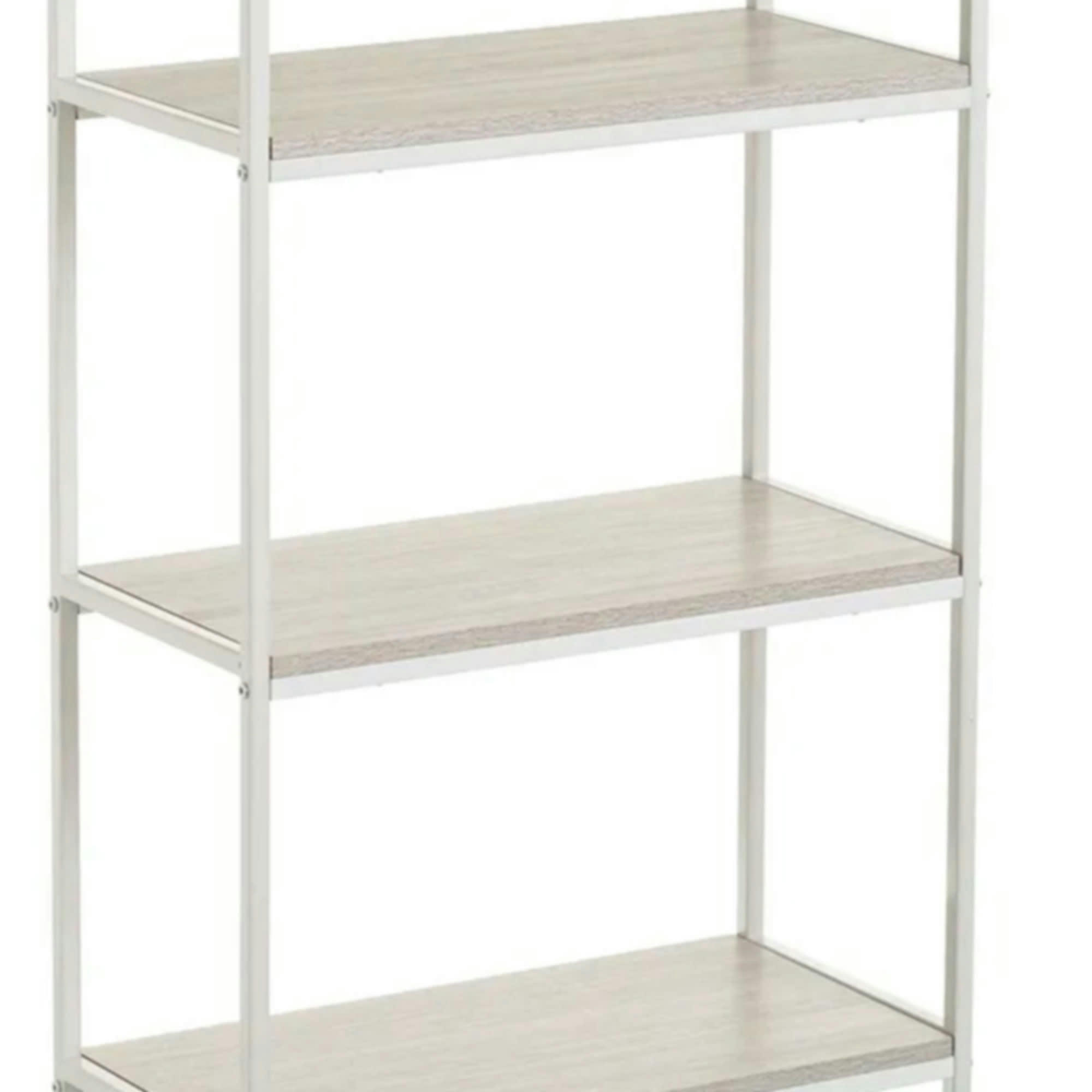 - Étagère en bois et métal blanc 4 plateaux - 60x30x116cm