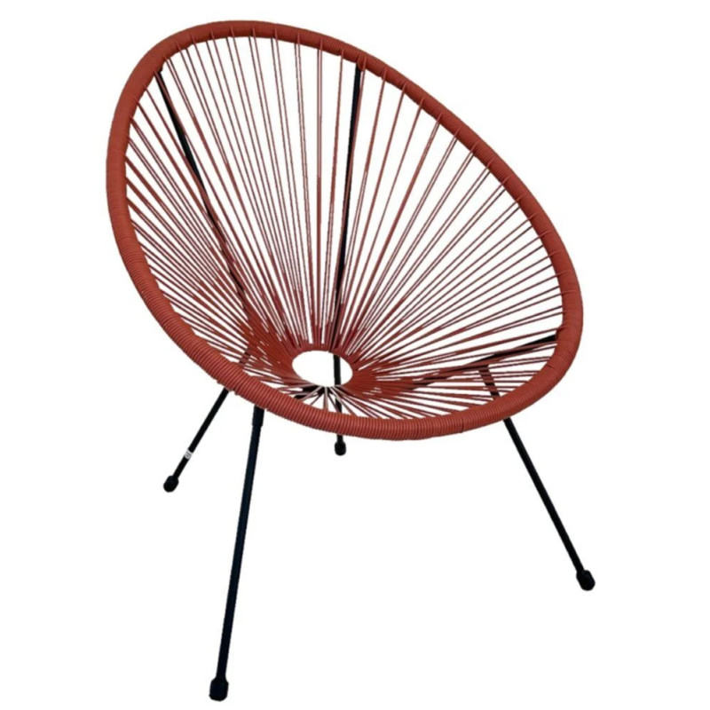 Fauteuil de jardin Copacabana en fil de résine terracotta