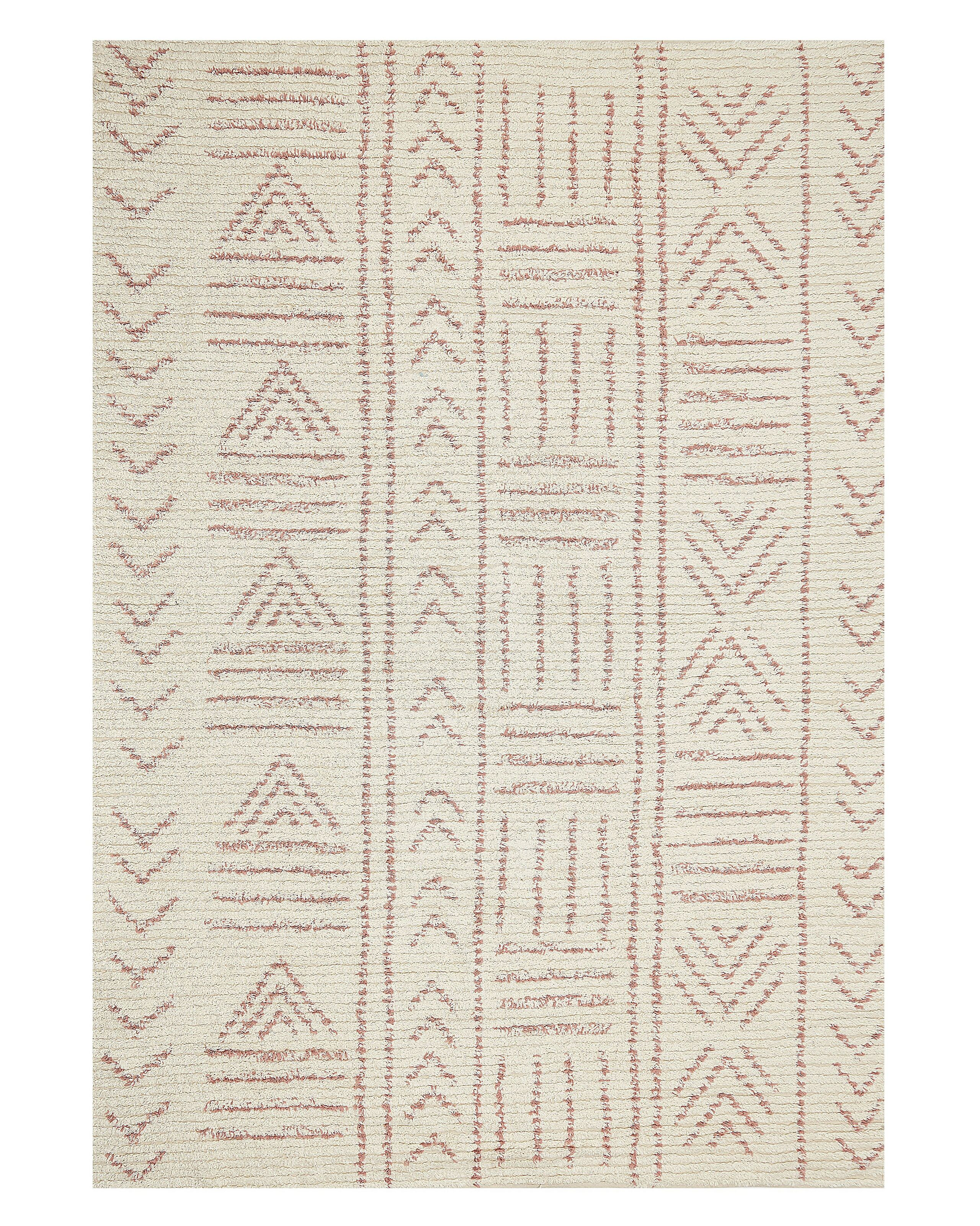 Dywan bawełniany 140x200 cm beżowy