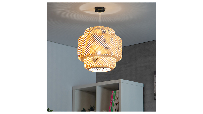 Lampa wisząca KB Wotea bambusowa beżowa