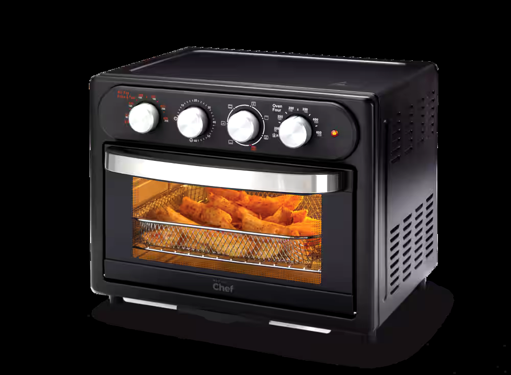 MASTER Chef AirFryer Toaster Oven w/ 5 Functions, Black