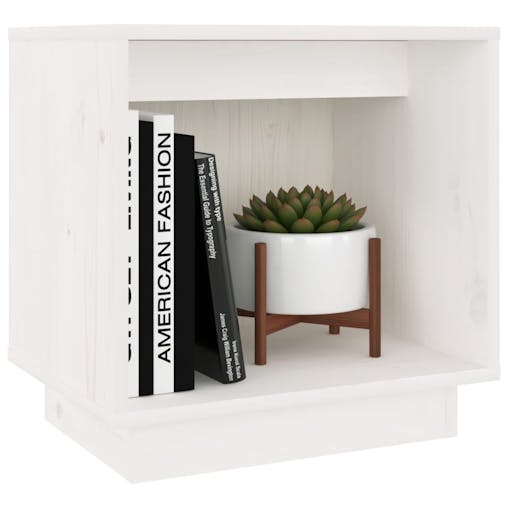 NNEVL Bedside Cabinets 2 pcs White 40x30x40 cm Solid Wood Pine