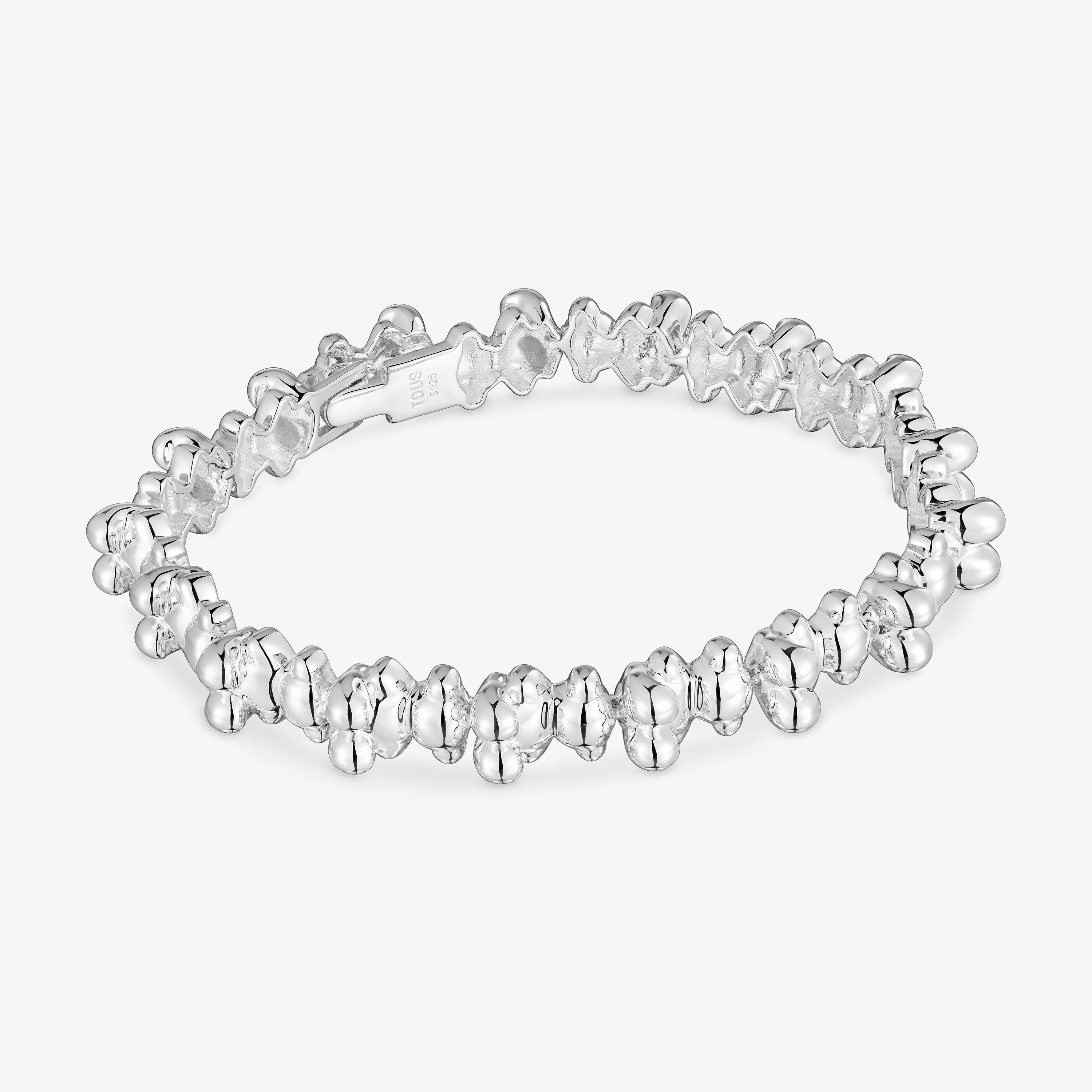 Pulsera cadena de plata motivos oso grande Bold Bear