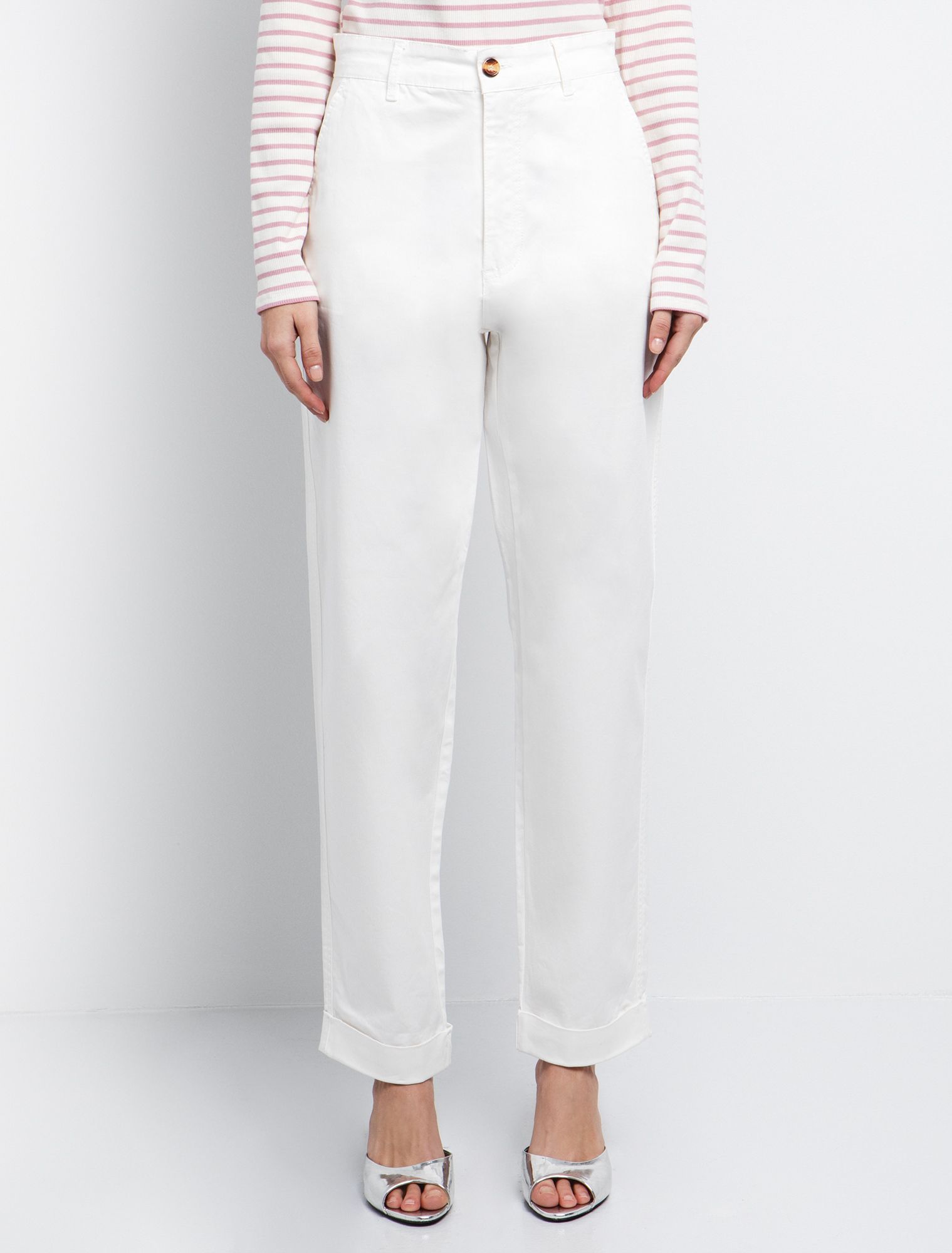 Chino παντελόνι με ρεβέρ