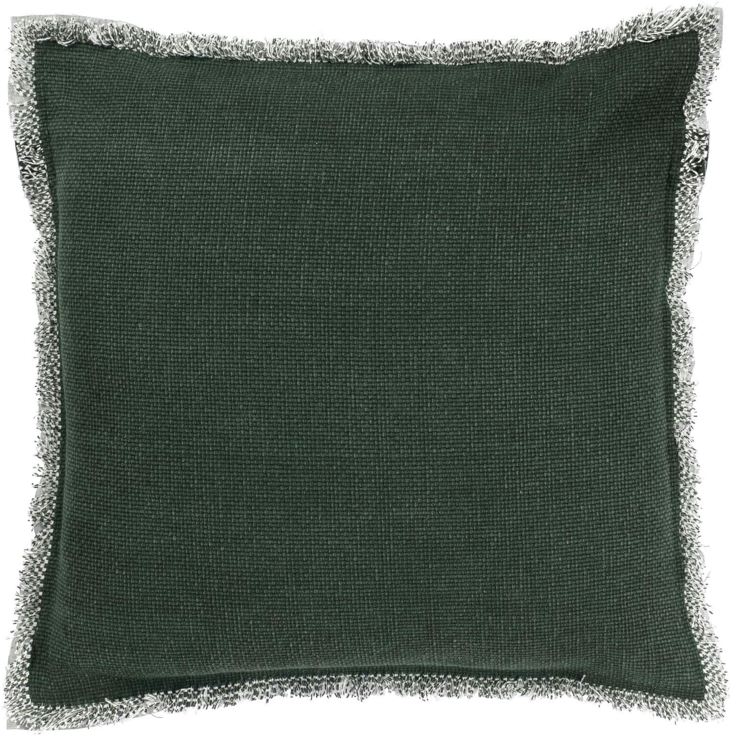 - Housse de coussin vert en coton-45x45 cm uni