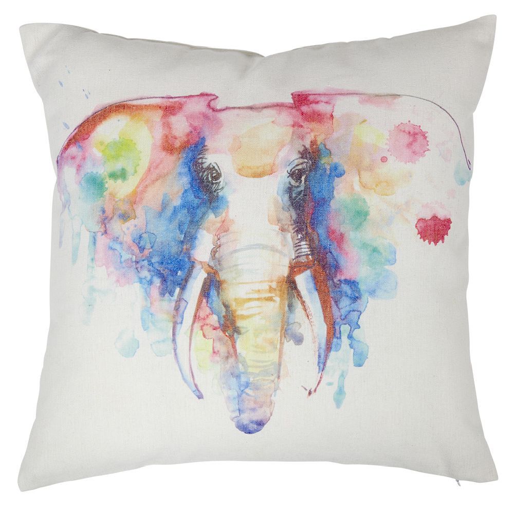 Housse de coussin éclats de couleurs flashy animaux 40x40cm