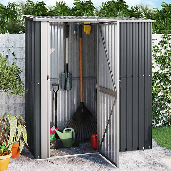 Abri de jardin Anthracite 180,5x97x209,5 cm Acier galvanisé vidaXL