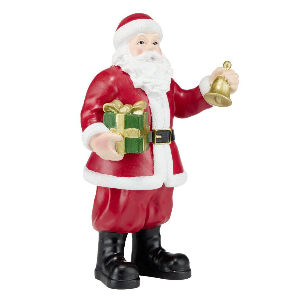 Figurine à poser Père No&euml;l debout en résine H27cm (2 modèles)