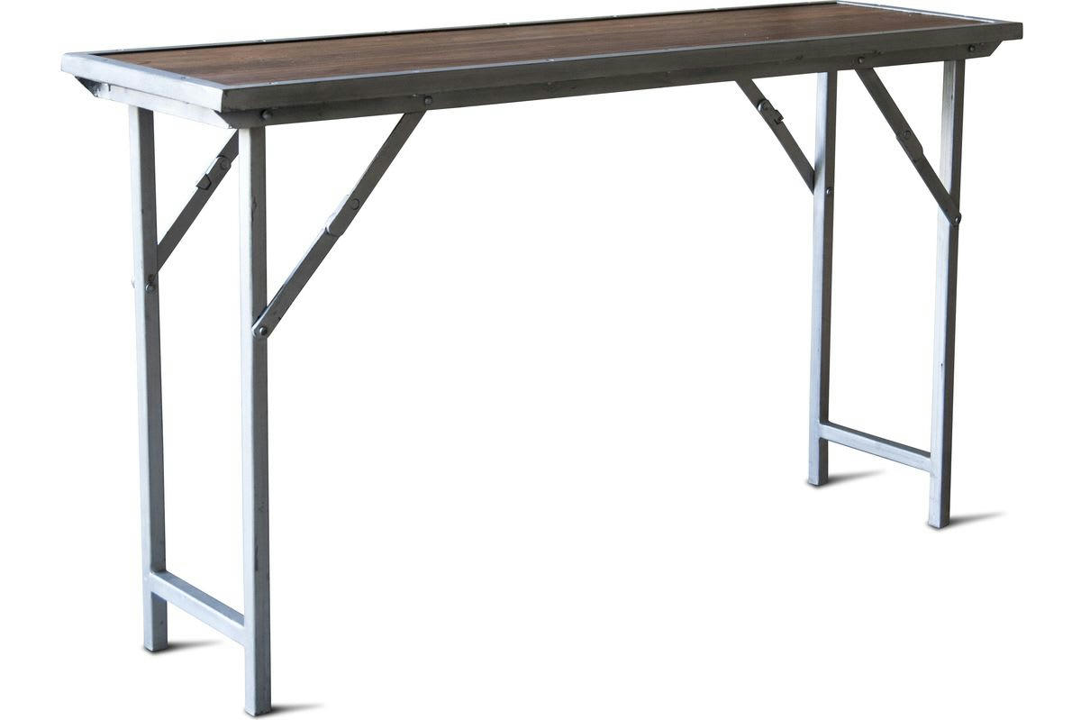 BOLLENE - Console industrielle en teck marron